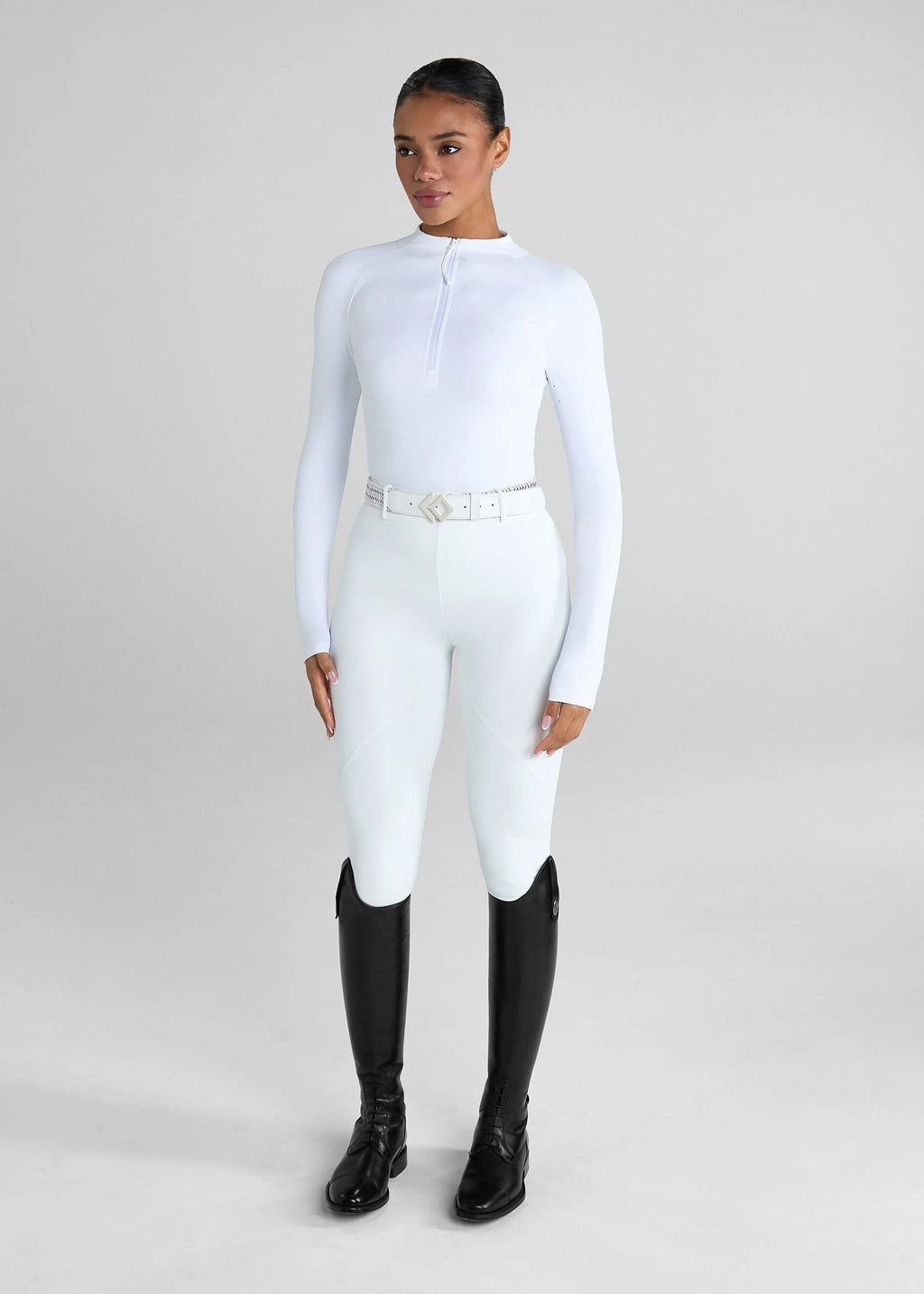 WHITE ESSENTIAL COMPETITION LEGGINGS FULL SEAT