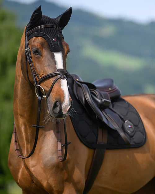 Liberty Jumping Saddle Pad & Fly Hood - BLACK