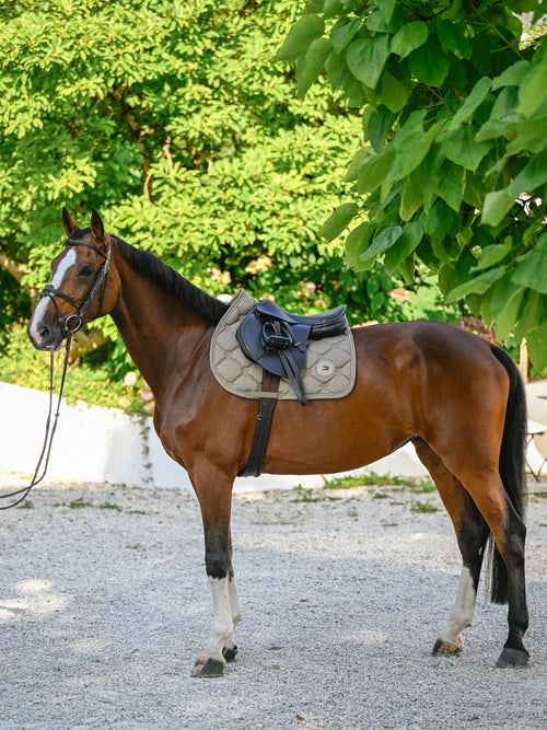 Liberty Jumping Saddle Pad & Fly Hood - TAUPE