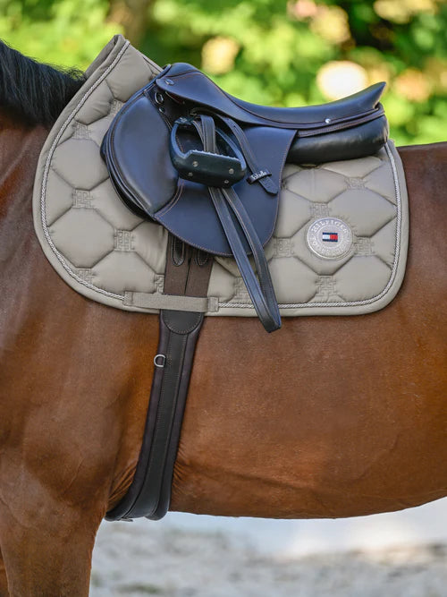 Liberty Jumping Saddle Pad & Fly Hood - TAUPE