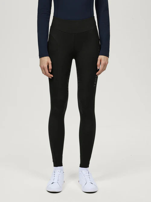 Elmira All-Year Rhinestone Full Grip Leggings BLACK