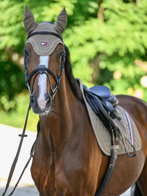 Liberty Jumping Saddle Pad & Fly Hood - TAUPE