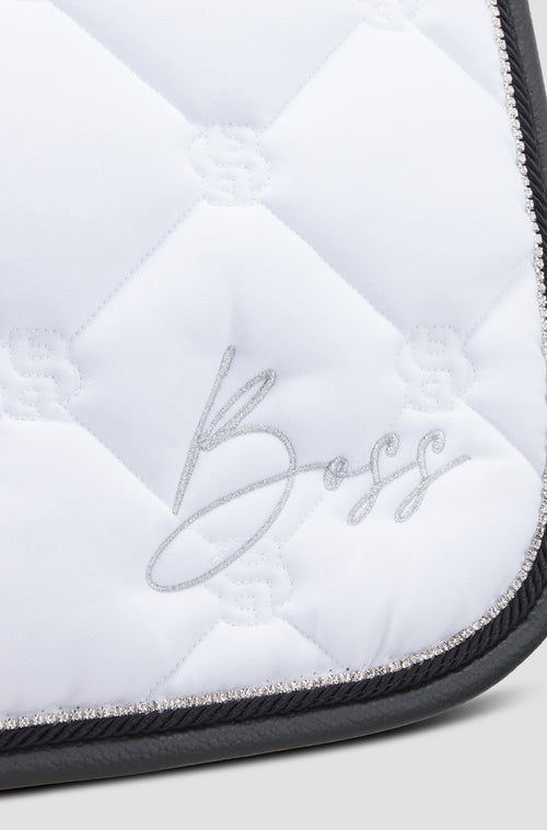 DRESSAGE SADDLE PAD GLITTER WHITE