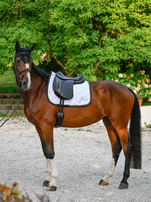 DRESSAGE SADDLE PAD GLITTER WHITE