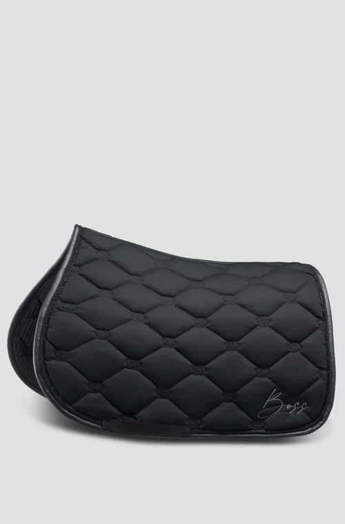 JUMP SADDLE PAD GLITTER & EAR VEIL BLACK