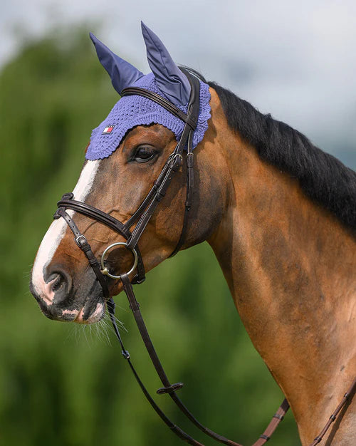 Stanford Jumping Saddlepad & Lexington Fly Hood FADED INDIGO