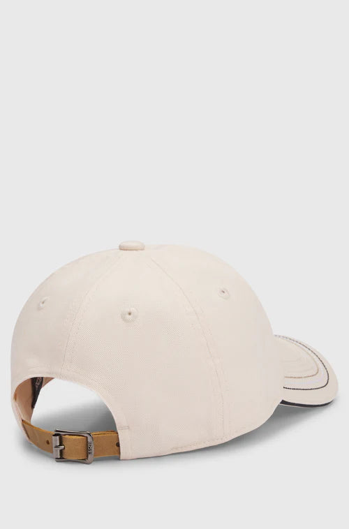CAP LEATHER VINTAGE PATCH PEARL