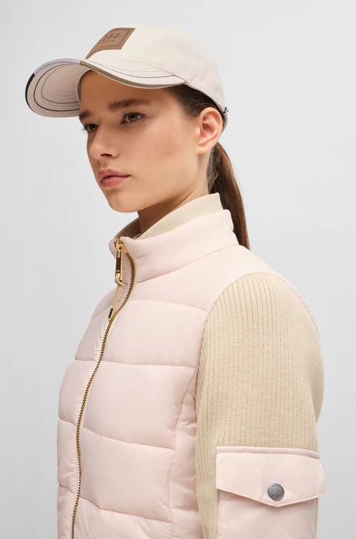CAP LEATHER VINTAGE PATCH PEARL