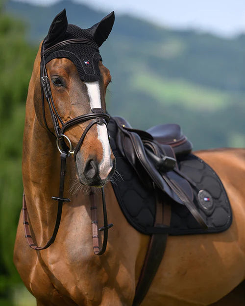 Liberty Jumping Saddle Pad & Fly Hood - BLACK